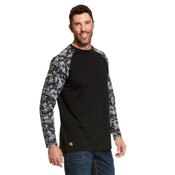 Ariat Baseball T-Shirt in Black Digi Camo